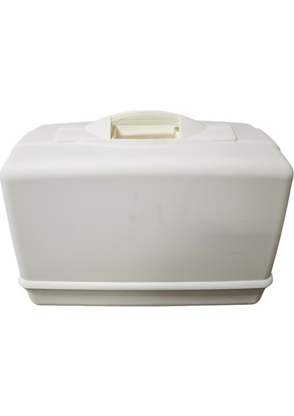 Ev Tipi Aile Dikiş Makinesi Plastik Taşıma Çantası (Krem)