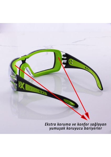 Iş Güvenlik Gözlüğü Buğulanmaz Lazer Uv Koruyucu Toz Korumalı Gözlük Silikon Kulaklık Şeffaf fiyatları