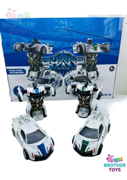 Robota Dönüşen Polis Arabası Lamborghini Oyuncak Transformers Bugatti Robot Araba