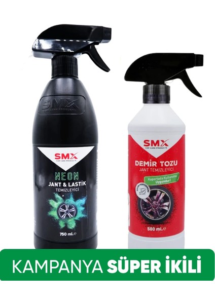Demir Tozu & Jant Temizleyici 500 ml + Neon Jant & Lastik Temizleyici 750 Ml.