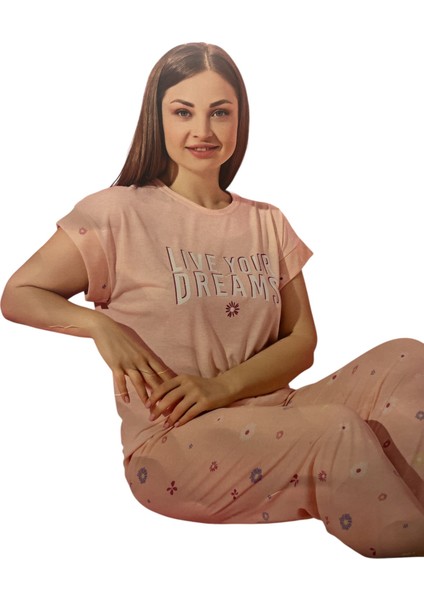 90505-15 Somon Renk Kadın Pijama Takımı