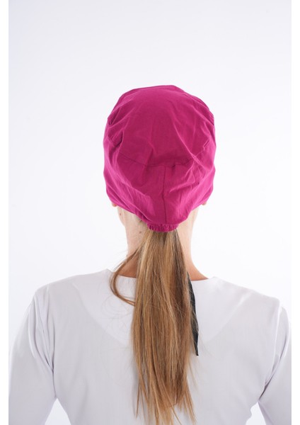 Düz Fuşya Doktor Hemşire Hastane Medikal Hastane Aşçı Cerrahi Bonesi modelleri