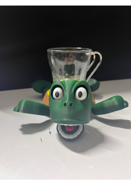 Sevimli Kaplumbağa Şeklinde 3D Tasarım Bardak Altlığı | Eğlenceli Dekoratif Bardaklık fırsatları
