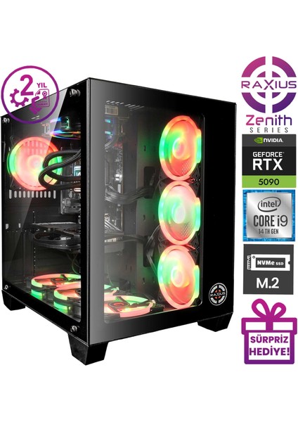 Zenith Z1 I9 5090-149KF022 I9-14900KF 64GB 1tbssd RTX5090 W11P Gaming Masaüstü Bilgisayar