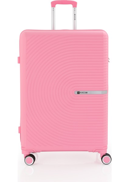 Polipropilen Valiz V374 55 cm Kabin Boy Pembe
