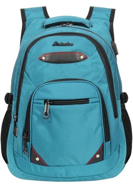 Suya Dayanıklı Tablet Bölmeli Usb Giriş Aparatı Ergonomik Okul Sırt Çantası Rlx2225-Turkuaz
