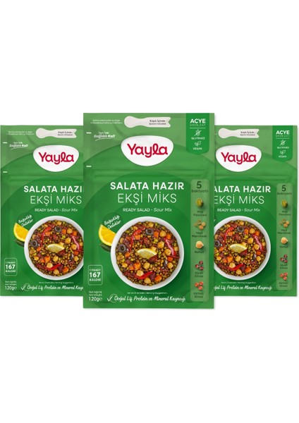 Salata Hazır Ekşi Miks 120 gr x3