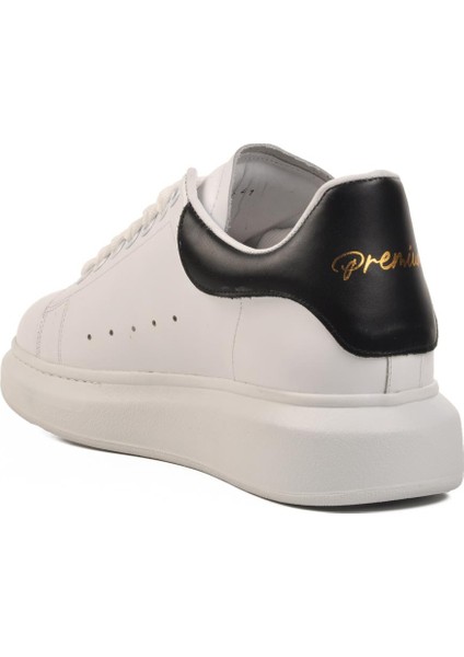 Ayakmod Premium 02028 M Beyaz-Siyah Hakiki Deri Erkek Sneaker fırsatları