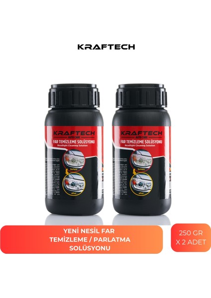 Yeni Nesil Araba Far Temizleme Solüsyonu Kloroform 2 X 250 Gr