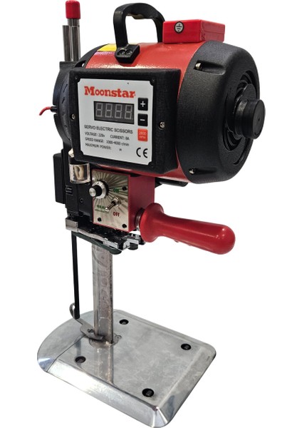 Dik Kumaş Kesim Motoru 1600W 4000 Devir Kırmızı-Siyah Kafa / PLS-988 8inç