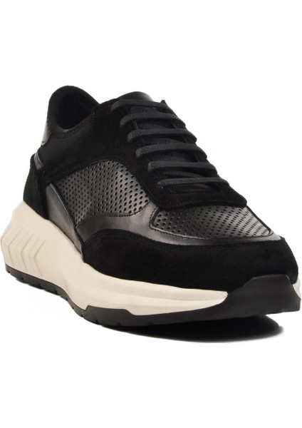 Ayakmod Premium 5394 M Siyah-Beyaz Deri Erkek Sneaker
