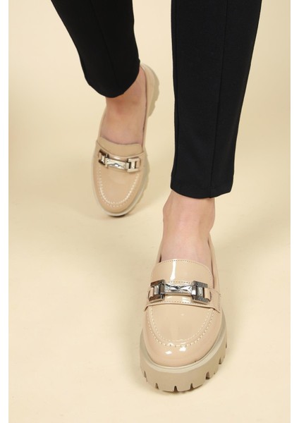 Taş Tokalı Rugan Loafer Ten fırsatları