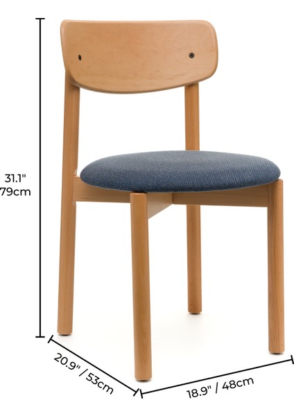 Keynote Natural Ahşap 4'lü Mutfak Salon Yemek Odası Sandalyesi indirimleri