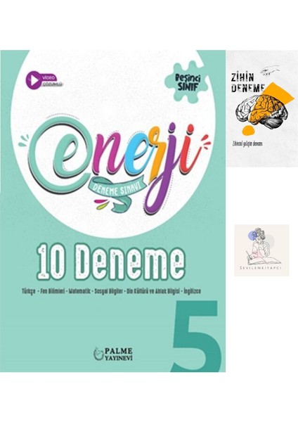 Palme 5.sınıf Enerji Serisi Tüm Dersler 10 Deneme Sınavı+Zihin DENEME-GZ984