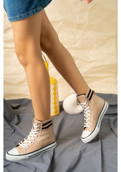 Bilekli Sneakers Bej