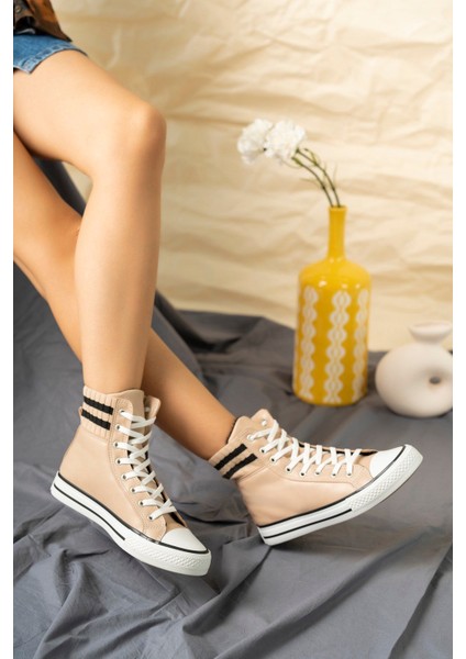 Bilekli Sneakers Bej