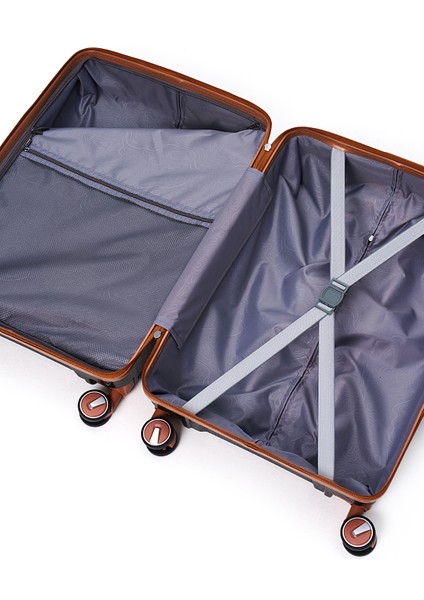 Exclusive Pro Polipropilen Kırılmaz 2'li Valiz Seti Orta Boy ve Makyaj 2'li Set 5239 indirimleri