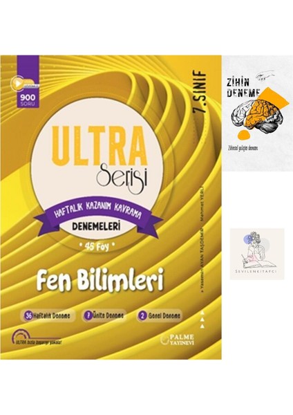Palme 7.sınıf Fen Haftalık Kazanım Denemeleri Föy+Zihin DENEME-GZ835