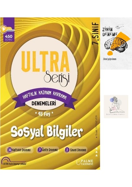 7.sınıf Sosyal Haftalık Kazanım Denemeleri Föy+Zihin DENEME-GZ754