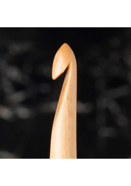 5.5 mm 15.5 cm Ahşap Yün Tığ
