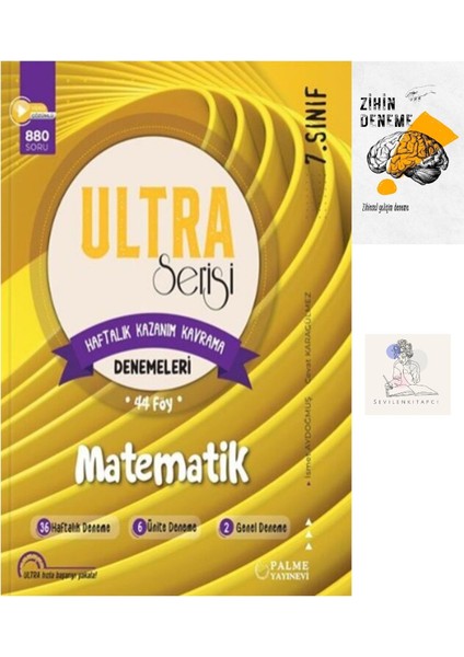 7.sınıf Matematik Haftalık Kazanım Denemeleri Föy+Zihin DENEME-GZ784