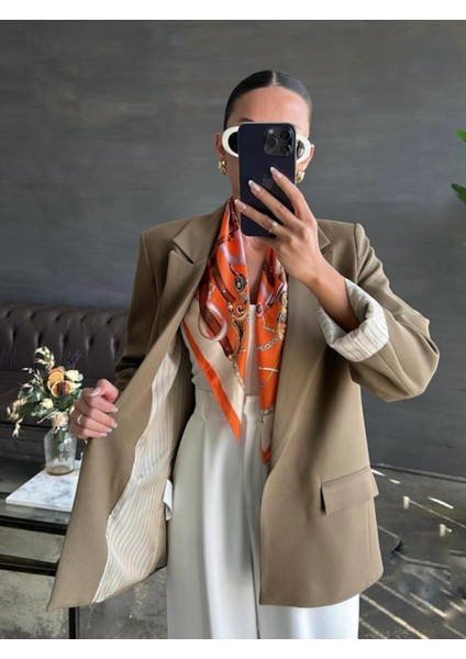 Astarı Çizlili Ceket Vizon modelleri