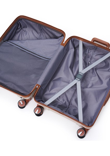 Exclusive Pro Polipropilen Kırılmaz 2'li Valiz Seti Orta Boy ve Makyaj 2'li Set 5239 indirimleri