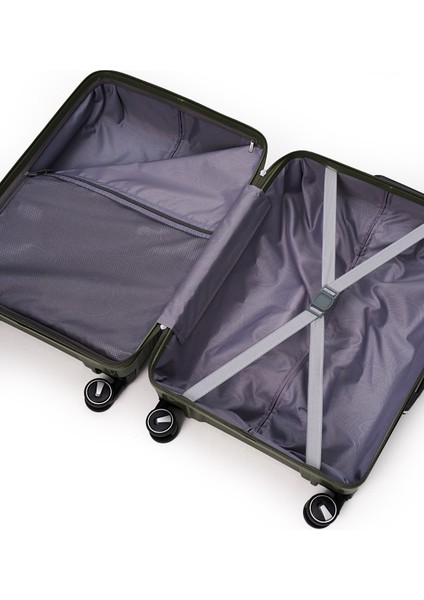 Exclusive Pro Polipropilen Kırılmaz 2'li Valiz Seti Orta Boy ve Makyaj 2'li Set 5239 indirimleri