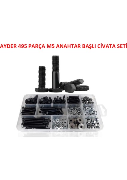 495 Parça M5 Akb Civata Somun ve Pul Seti