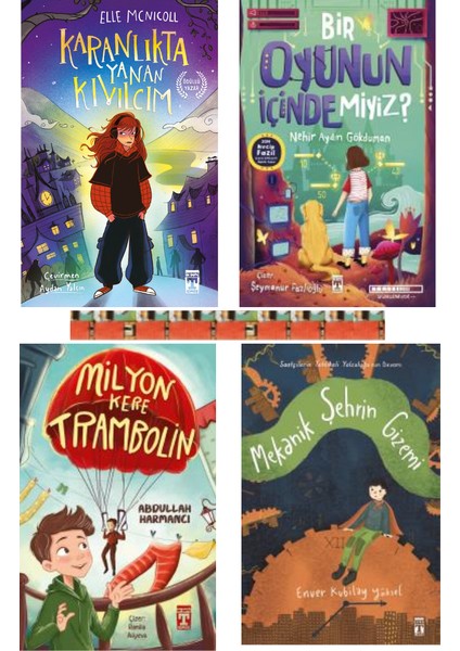 4.5.6.sınıf-Bir Oyunun Içinde Miyiz, Karanlıkta Yanan Kıvılcım,milyon Kere Trambolin,mekanik Şehrin Gizemi(2kitap)