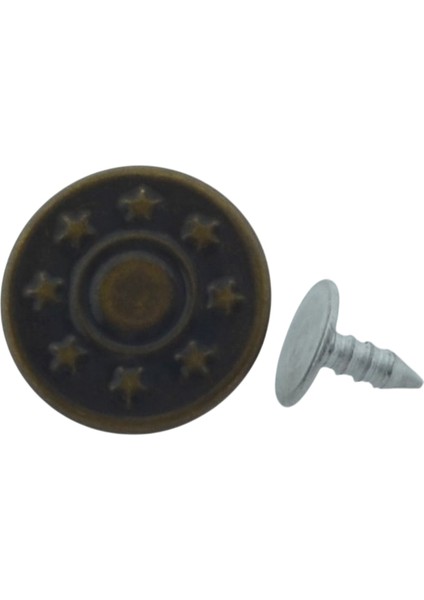 Küçük Boy 10 Adet Kot Pantolon Düğmesi, Jean Düğmesi Antik Sarı (Bronz) 13MM fırsatları