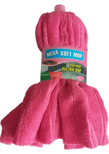 Xl Mikrofiber Paspas Büyük Boy yedek Ucu ve Ahşap Sapı Takım