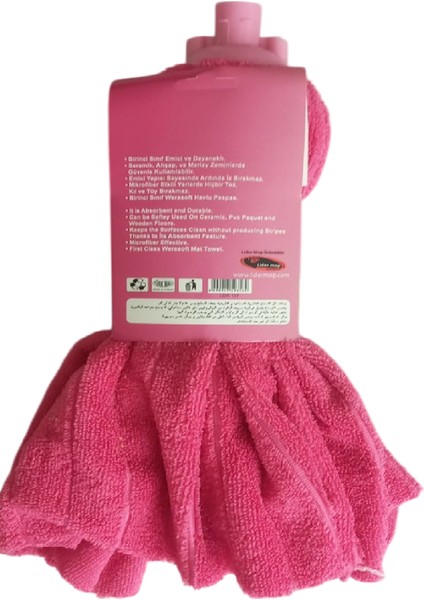 Xl Mikrofiber Paspas Büyük Boy yedek Ucu ve Ahşap Sapı Takım