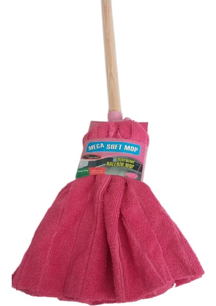 Xl Mikrofiber Paspas Büyük Boy yedek Ucu ve Ahşap Sapı Takım