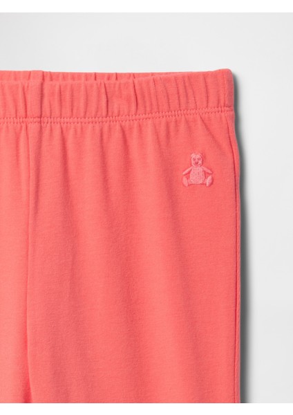 Kız Bebek Turuncu Stretch Jersey Flare Tayt