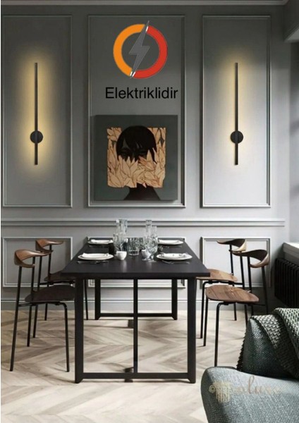Modern Dekoratif Luxury LED Duvar Aplik Siyah ( 1 Adet )