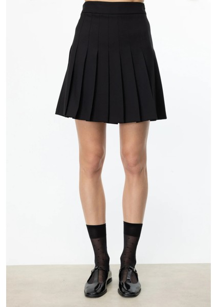 Kadın Piliseli Tenis Etek 1018 Siyah modelleri