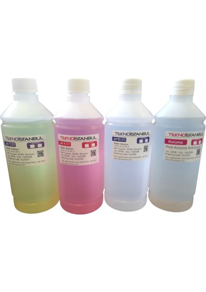 Ph 4.01 - 7.01 - 10.01 - Elektrod Koruma Sıvısı / Kalibrasyon Sıvıları 500 ml