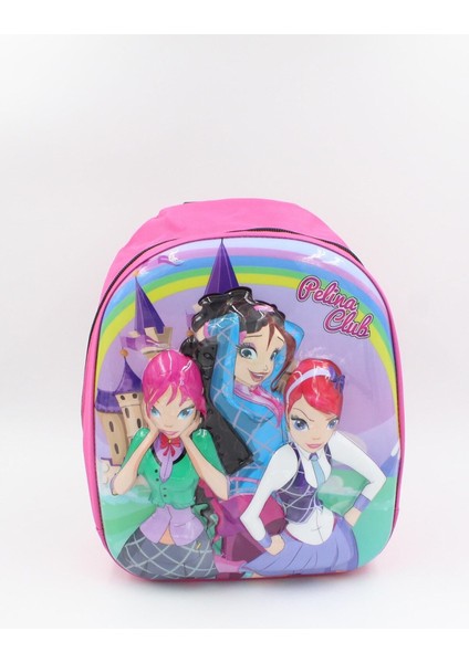 039 2005 Desenli 3 Boyutlu Pembe Okul Çanta