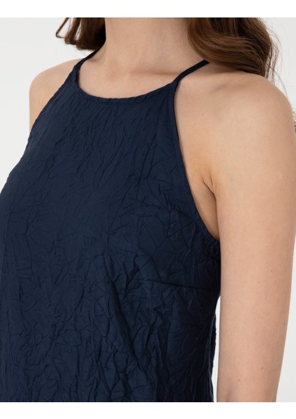 Kadın Lacivert Regular Fit Dokuma Elbise 50301062-VR033