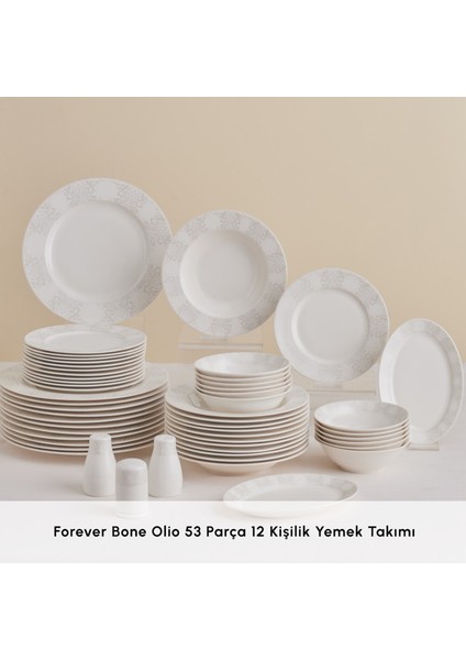 Forever Bone New Olio 53 Parça 12 Kişilik Yemek Takımı fırsatları