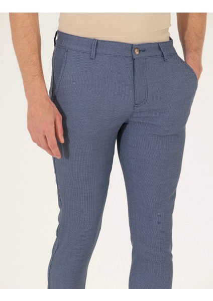 Erkek Açık Mavi Slim Fit Kanvas Pantolon 50271294-VR003
