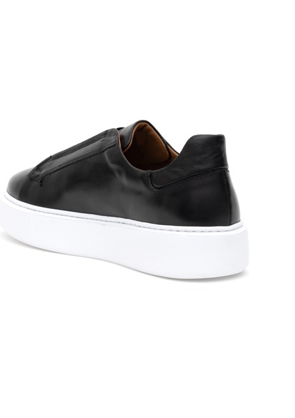 Erkek Siyah %100 Deri Sneaker 50296068-VR046