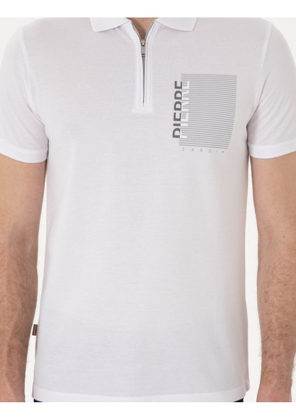 Erkek Beyaz Slim Fit Polo Yaka Tişört 50307929-VR013