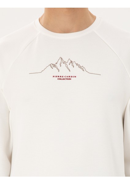 Erkek Ekru Regular Fit Sweatshirt 50290611-VR019