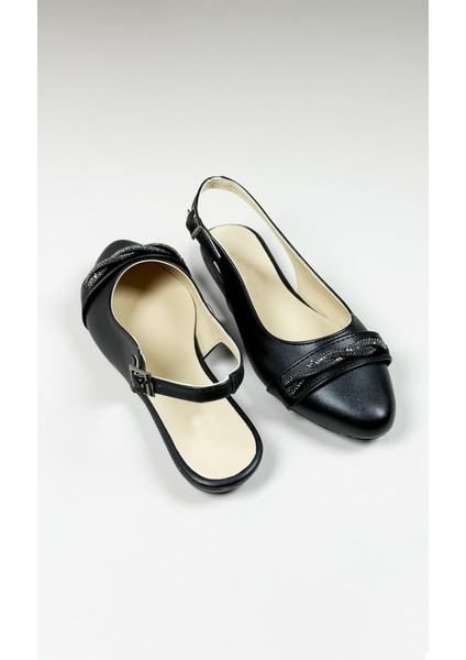 Klara 2504 Kadın Babet - Burgu Detaylı Açık Topuk Şık Günlük Ayakkabı fiyatları