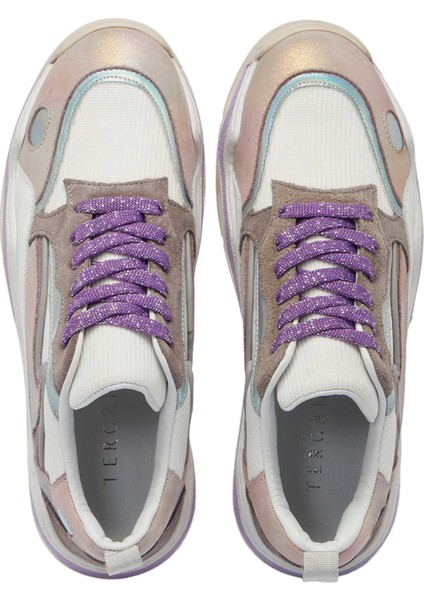 Lila Hakiki Deri Kadın Sneaker - K24I1AY67196-S1T indirimleri