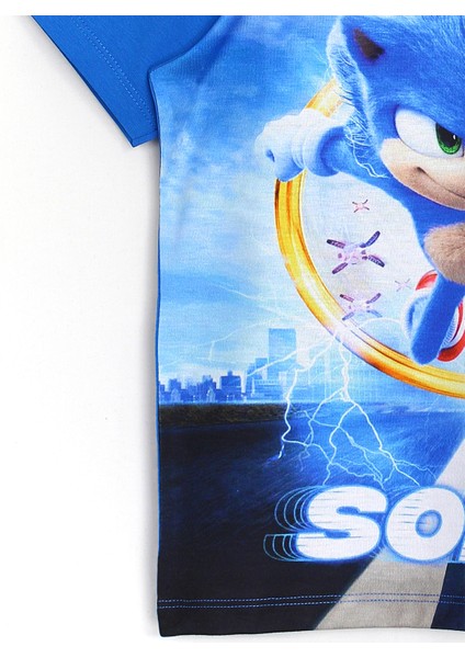 Kirpi Sonic The Hedgehog Yazlık Kısa Kollu T-Shirt Mavi 001-0001773 fırsatları
