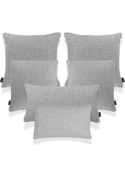 Mira Gri Keten 6'lı Kırlent Seti