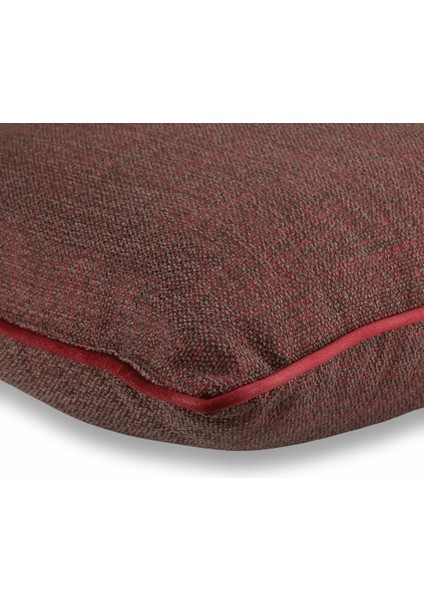 Lara & Nara Kırmızı & Gri Keten Nubuk 4'lü Kırlent Seti fırsatları